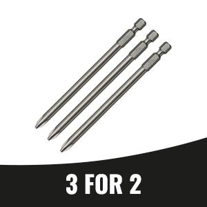 3 for 2 on Selected Screwdriver Bits